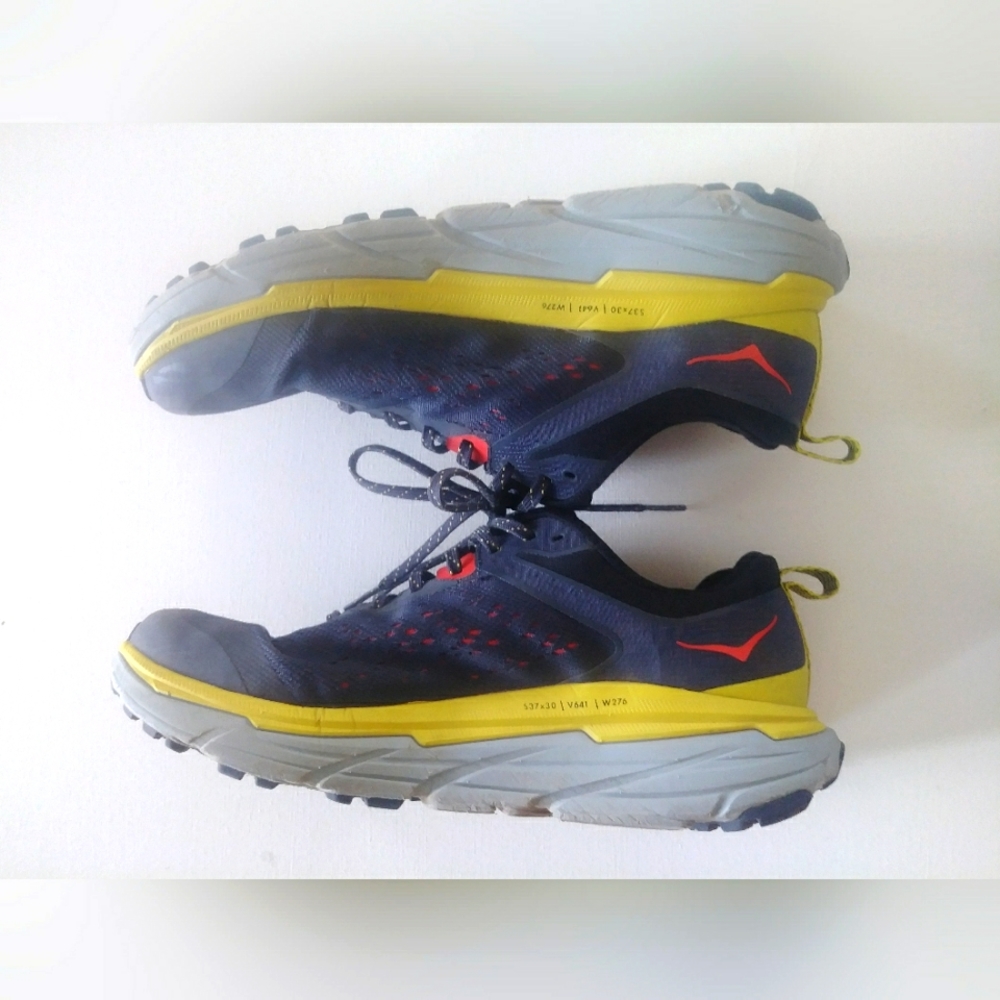 Hoka One One Athletic Shoes - Navy and Yellow